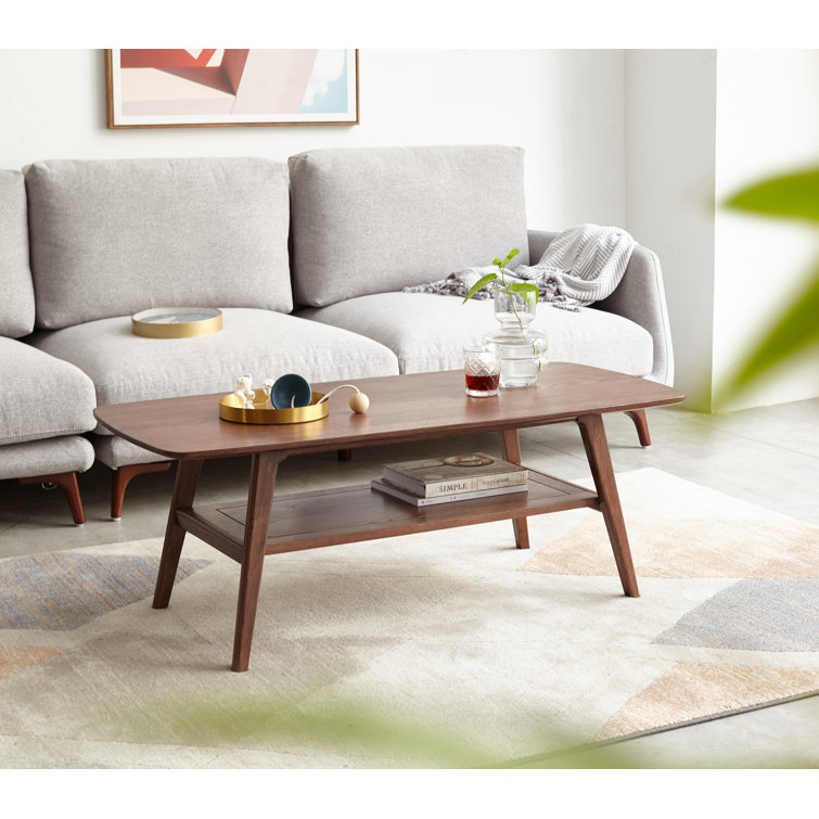 Oliver Dulcio Coffee Table,Natural wood living room Table with